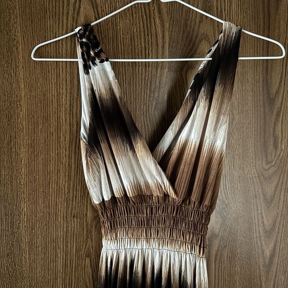 Women’s Romantic Sini Brown Maxi Dress Size M - Picture 4 of 7